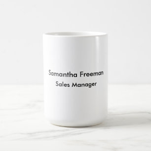 Modernes, Schlichtes Schwarz und Weiß Minimalistis Kaffeetasse