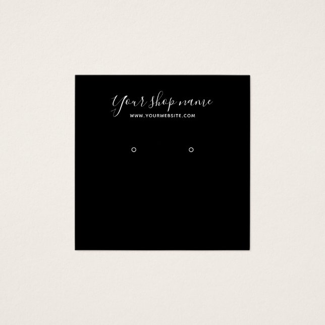 Modernes, schlichtes schwarzes Ohrring-Display (Vorderseite)