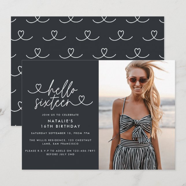 Modernes, schlichtes und elegantes Drehbuch zum 16 (Vorne/Hinten)