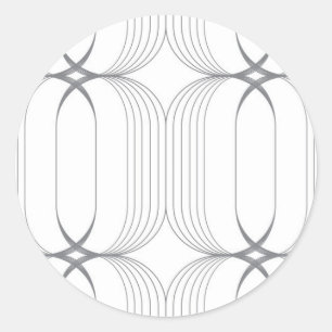 Modernes, schlichtes und elegantes Muster Runder Aufkleber