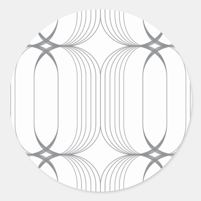 Modernes, schlichtes und elegantes Muster Runder Aufkleber (Vorderseite)