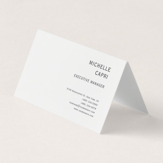 Modernes, Schlichtes und Minimalistisches Ambiente Visitenkarten (Vorderseite)