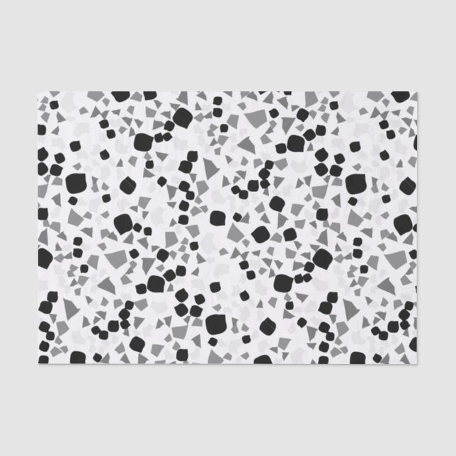 Modernes schlichtes weißes Terrazzo Seidenpapier (Vorderseite)