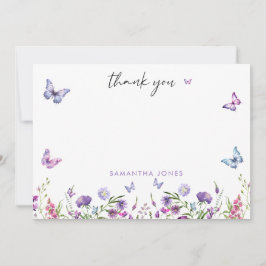 Modernes Schmetterlingszeichen Brautparty Begrüßun Dankeskarte
