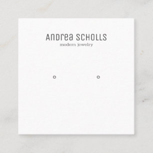 Modernes Schmuckstück Erdring Display Quadratische Visitenkarte