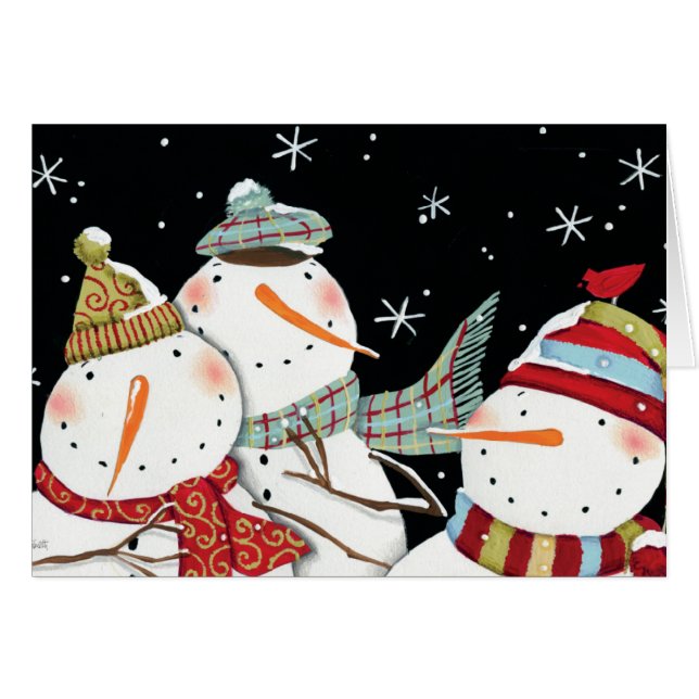 Modernes Schneemann-Lächeln (Vorderseite (Horizontal))