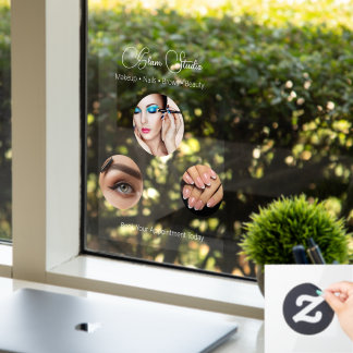 Modernes Schönheitsstudio für professionelle Schön Fensteraufkleber