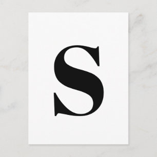 Modernes Schreiben   Custom Alphabet Minimalistisc Postkarte