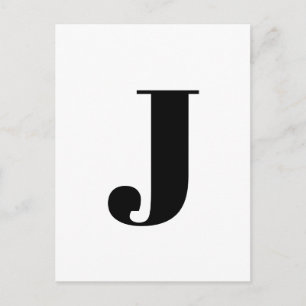 Modernes Schreiben   Minimalistische Alphabet-Init Postkarte