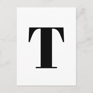 Modernes Schreiben   Minimalistische Alphabet-Init Postkarte