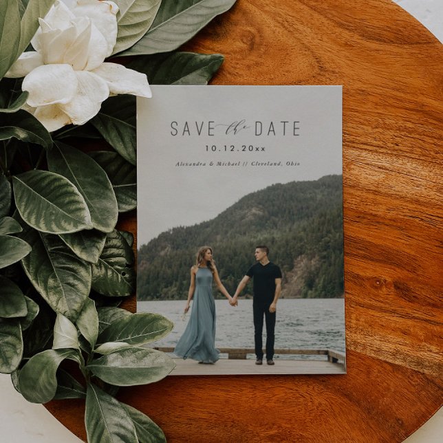 Modernes Schreiben Save the Date Postkarte (Von Creator hochgeladen)