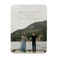 Modernes Schreiben Speichern Sie das Datum Magnet 