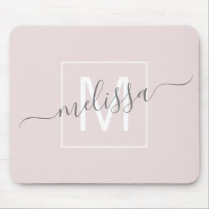 Modernes Schriftnamenmonogramm Mousepad