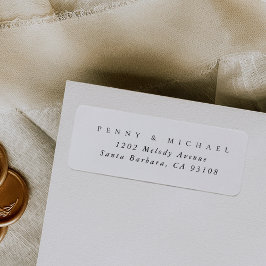 Modernes Schwarz auf weißer Rücksendeadresse