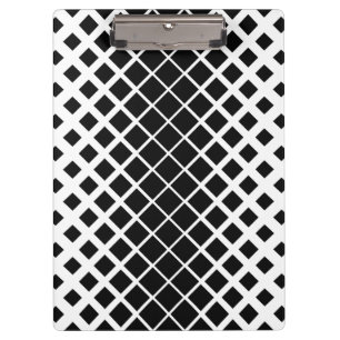 Modernes, schwarz auflösendes Quadrat-Blockmuster Klemmbrett