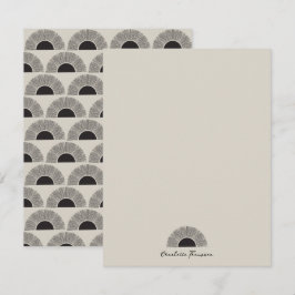 Modernes Schwarz & Beige Sunset Abstrakt Art Muste Mitteilungskarte
