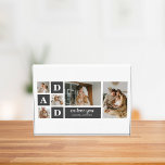 Modernes Schwarz | Collage Foto | Vater Bestes Ges<br><div class="desc">Ein Collage Foto ist eine wunderbare Geschenkidee für jeden Papa, der Lieben über die guten Zeiten mit Familie und Freunden zu erinnern. Dieses Foto enthält eine Sammlung von Fotos, die kreativ angeordnet und zusammen dargestellt werden, oft in einem Motiv oder Layout, das die Persönlichkeit oder Interessen des Empfängers widerspiegelt.Ein Collage...</div>