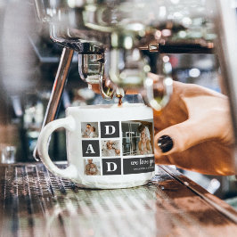 Modernes Schwarz | Collage Foto | Vater Bestes Ges Espressotasse