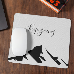 Modernes Schwarz Einfach Weiter Mousepad