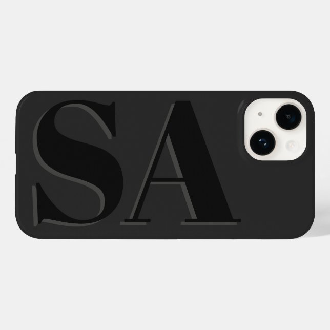 Modernes Schwarz Erstklassig zeitgemäß Case-Mate iPhone Hülle (Rückseite (Horizontal))