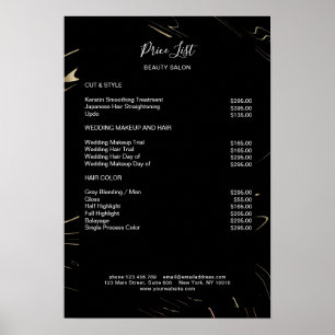 Modernes Schwarz-Gold-Preisschild Poster