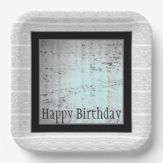 Modernes Schwarz-Grau und Weiß Pappteller