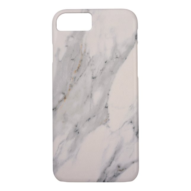 Modernes, schwarz-graues Marmormuster Case-Mate iPhone Hülle (Rückseite)