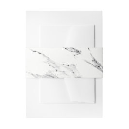 Modernes schwarz-graues Marmormuster Einladungsbanderole