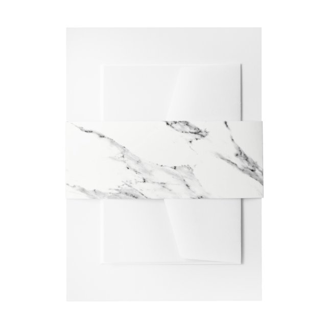 Modernes schwarz-graues Marmormuster Einladungsbanderole (Vorderseite Beispiel)