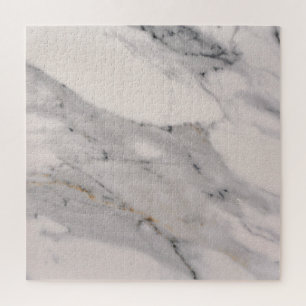 Modernes, schwarz-graues Marmormuster Puzzle