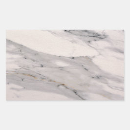 Modernes, schwarz-graues Marmormuster Rechteckiger Aufkleber