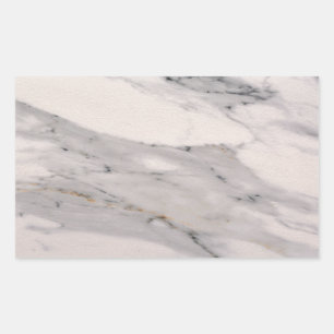 Modernes, schwarz-graues Marmormuster Rechteckiger Aufkleber