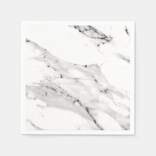 Modernes schwarz-graues Marmormuster Serviette