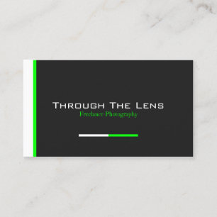 Modernes Schwarz, Grün und Weiß - Visitenkarte