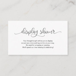Modernes Schwarz-Handschrift-Design, Display-Dusch Begleitkarte