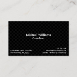 Modernes, schwarz kariertes geometrisches Muster Visitenkarte