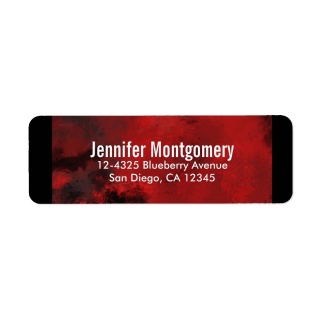 Modernes Schwarz & Rot Abstrakt - Dunkel geheimnis (Vorne)