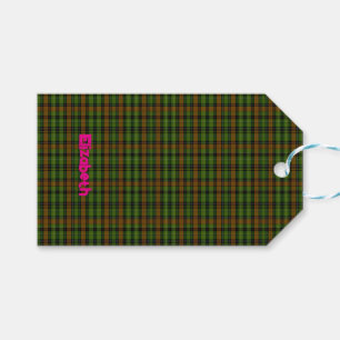 Modernes Schwarz-Schottisches Tartan Kariert Class Geschenkanhänger