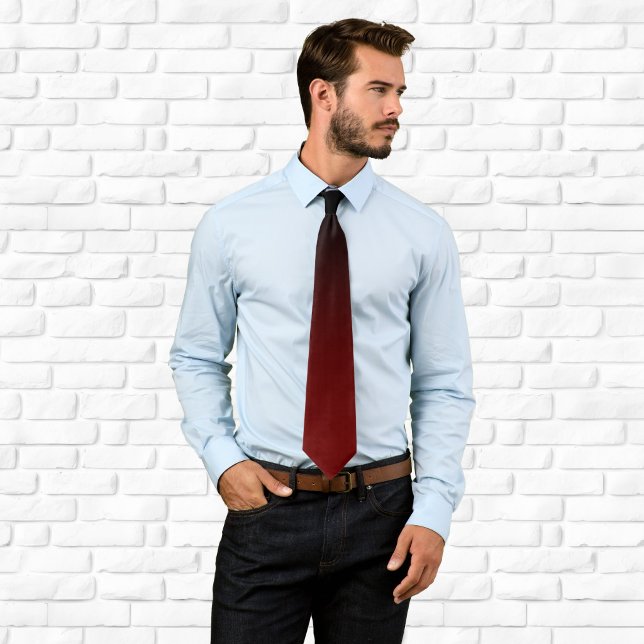 Modernes Schwarz und Burgund Gradient Krawatte (Modern Black and Burgundy Gradient Neck Tie)