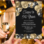 Modernes Schwarz und Gold 50 Jahre alt Einladung<br><div class="desc">Schaffen Sie Ihre eigene moderne Black and Gold 50-jährige Jubiläumsfeier! Personalisieren Sie dieses Design mit Ihrem eigenen Text. Sie können dieses Design weiter anpassen,  indem Sie auf Wunsch die Schaltfläche "Details bearbeiten" auswählen.</div>