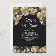 Modernes Schwarz und Gold 50 Jahre alt