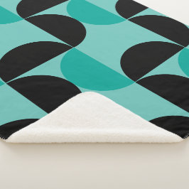 Modernes Schwarz und Minze aus dem Mittelalter Sherpadecke