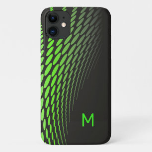 Modernes Schwarz und Neon Green Case-Mate iPhone Hülle