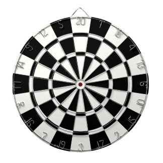 Modernes Schwarz und Weiß Dartscheibe