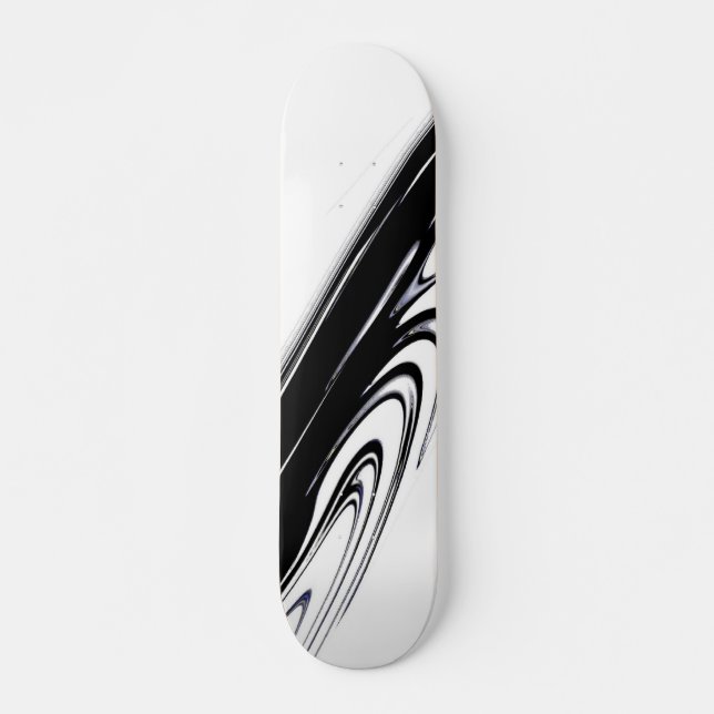 Modernes Schwarz und Weiß Skateboard (Vorne)