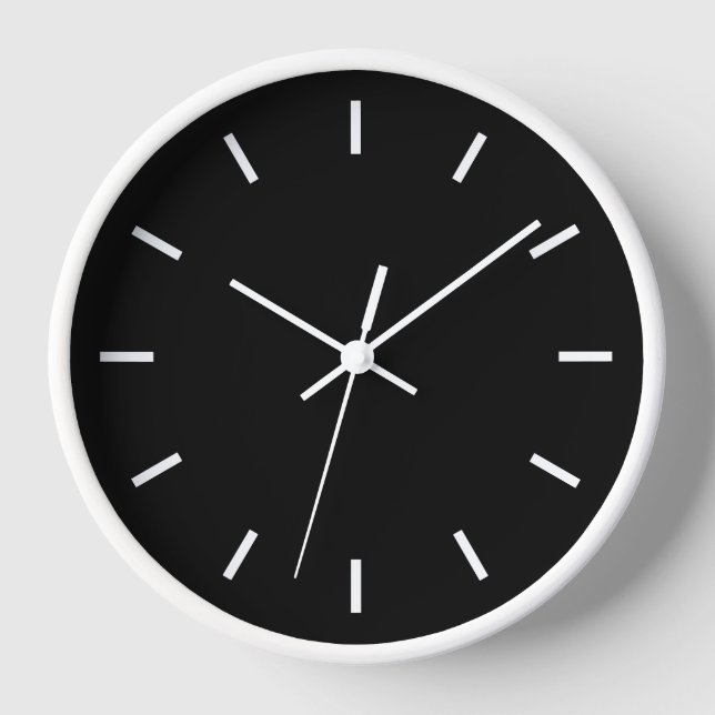 Modernes Schwarz und Weiß Uhr (Vorderseite)
