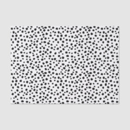 Modernes Schwarz-Weiß-Dalmatiner-Muster Seidenpapier