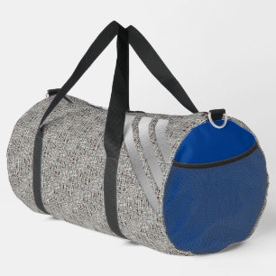 Modernes Schwarz-Weiß Duffle Bag