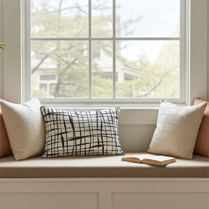 Modernes Schwarz-Weiß-Farbkissen Dekokissen