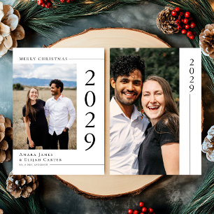 Modernes Schwarz-Weiß-Foto Frohe Weihnachten